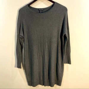 EILEEN FISHER Sz XS Oversized Very Soft Boat Neck  Tunic Sweater